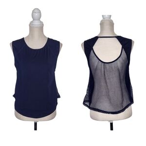 5/$15 Shein Curve Blue Mesh Athletic Tank Top